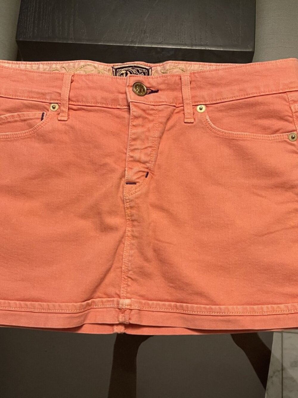 Rich & Skinny Coral Denim Shorts Sz 28 $200 Retail